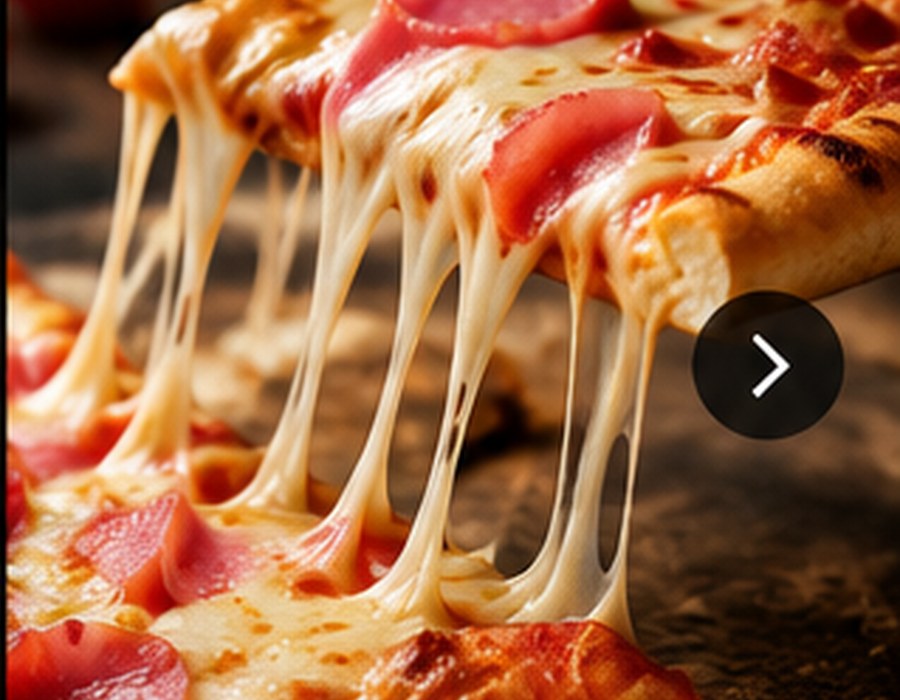 Pizza mit geschmolzenem Käse